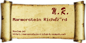 Marmorstein Richárd névjegykártya